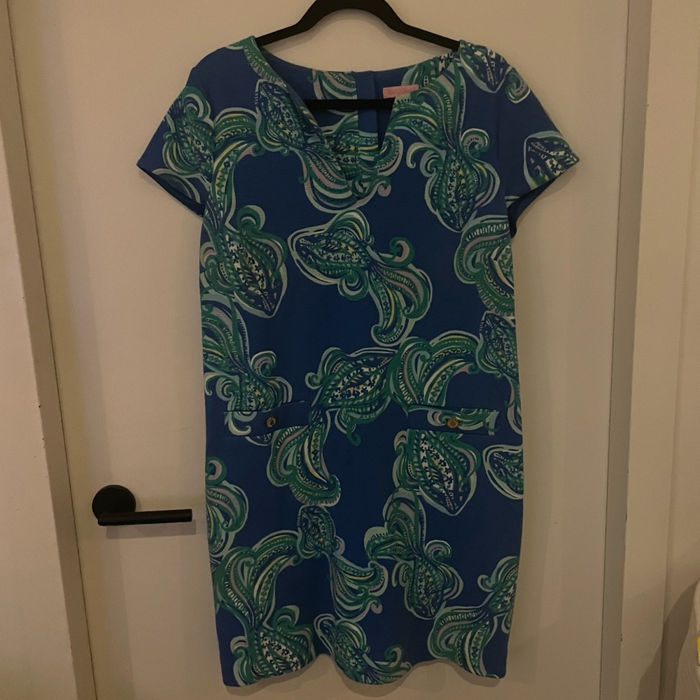 Size XL blue paisley dress Lilly Pulitzer